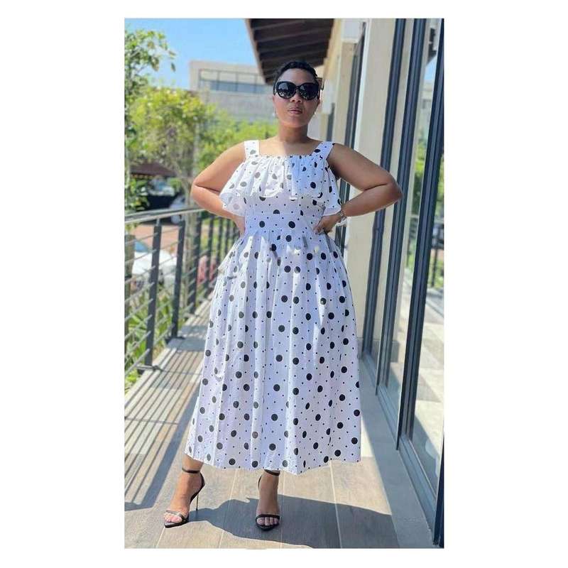 Sleeveless Polka Dot Dress