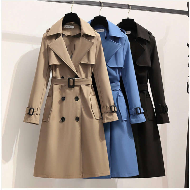 Long Double-Breasted Casual Loose Coat