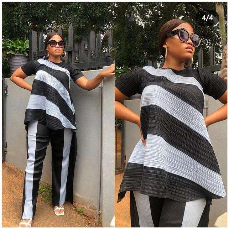 Multi-Color Short Sleeve Top and Pant