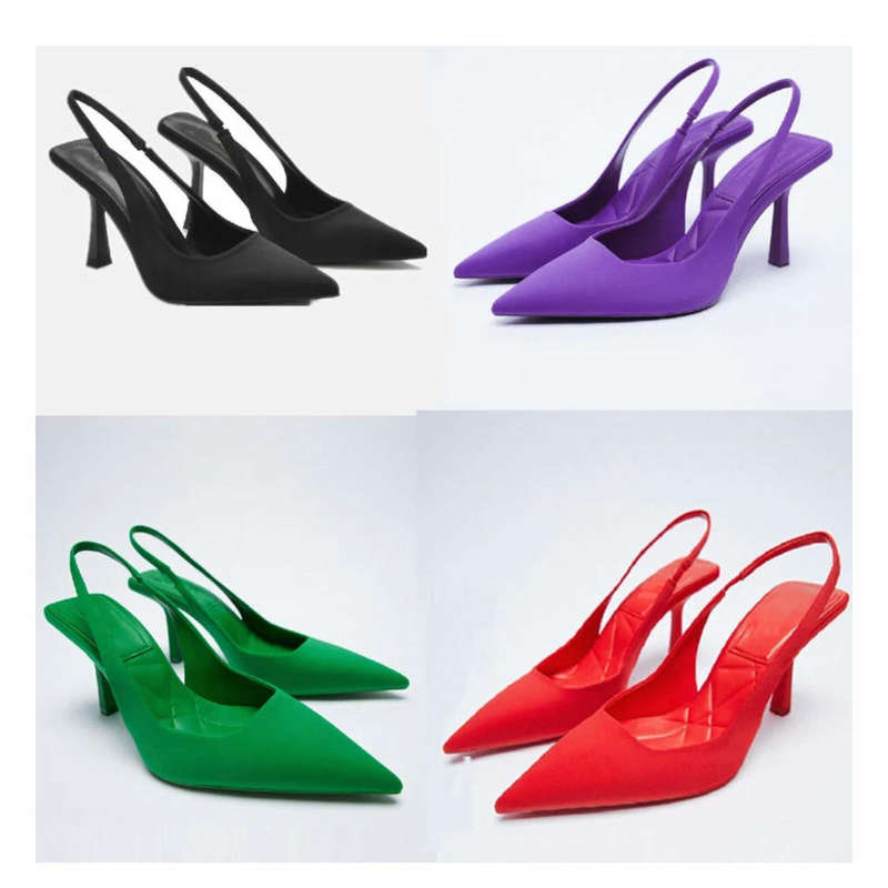 Pointed Toe Short Heel Mules