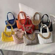 Casual Tote new Luxury Designer Stripes Shoulder bag.
