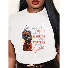She May Be Quiet Printed T-Shirt.