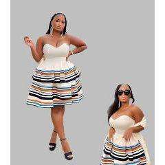 Ankara Traditional Boobtube Dress.