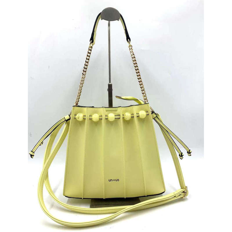 Solid Color Pleat Handbag