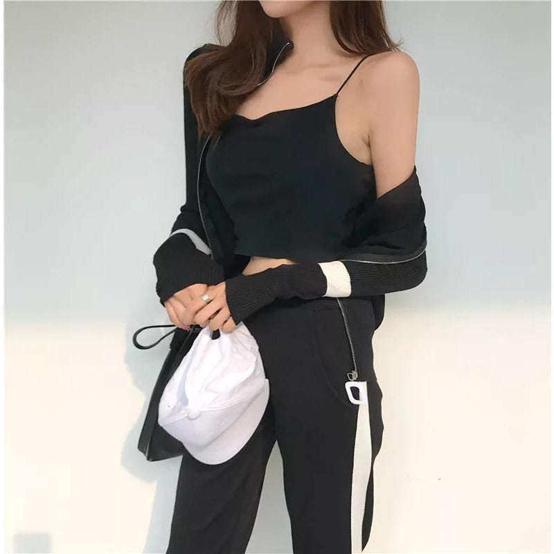 Knitting Tracksuits Two Piece Sets