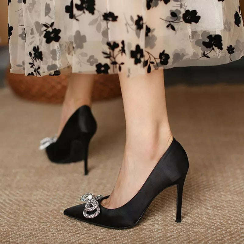 Cristal Butterfly pointed toe high heel