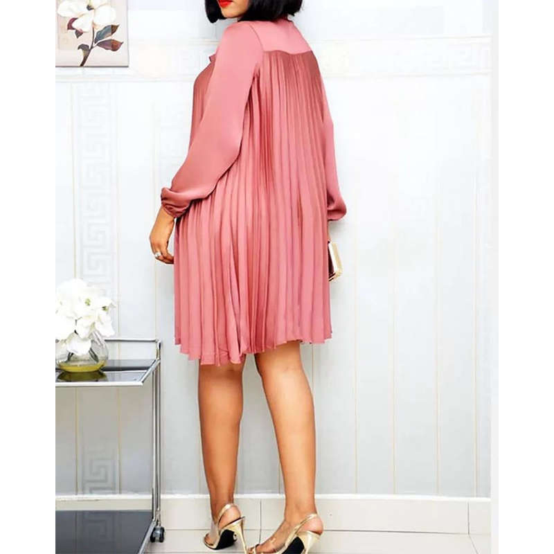 Plus Size Pleated Dress