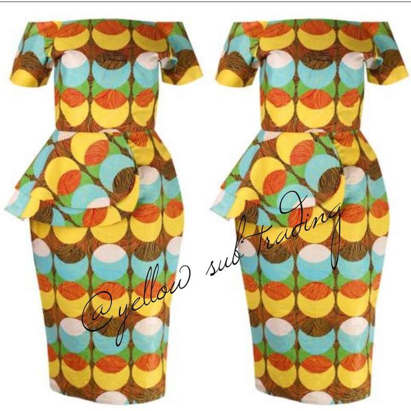 off shoulder ankara dress - 38