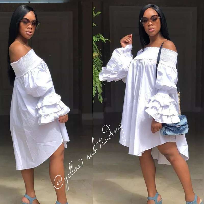 Long Sleeve Asymmetric Hem Dress