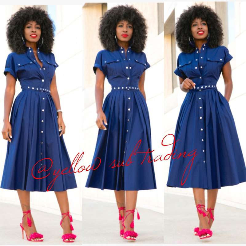 Snap Front Shirt Dress