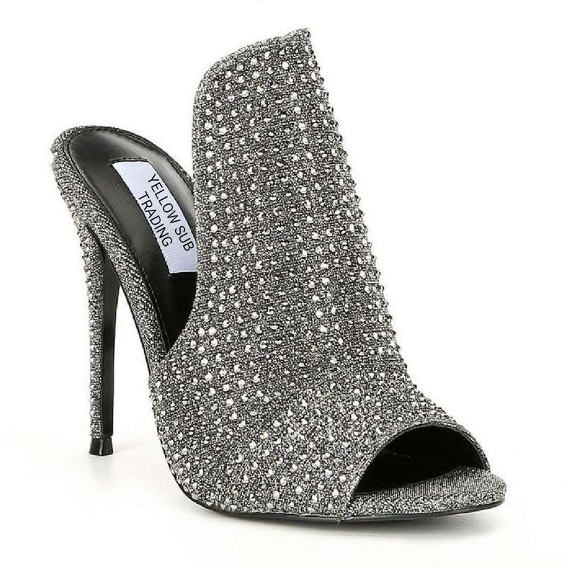 Glitter Open Toe Heels