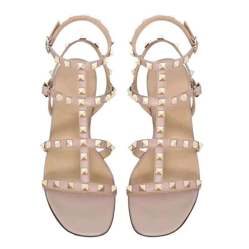 Buckle-strap Sandals - YELLOW / 5