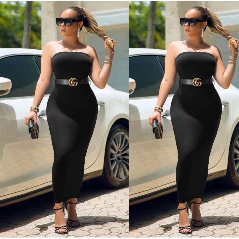 Boobtube off Shoulder Bodycon Dress - WHITE / S