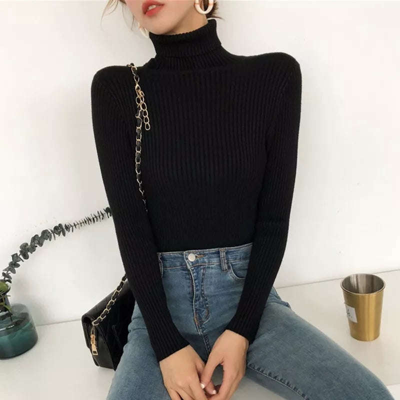 Pullover Turtleneck - WHITE / L/XL