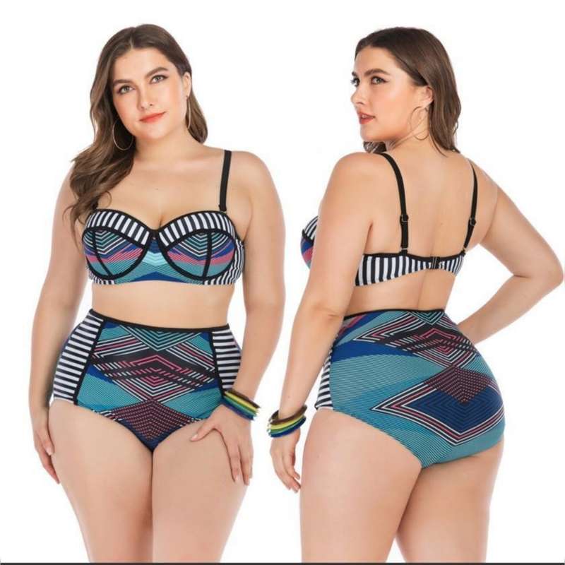 Colourful Two Piece swimming set - XL