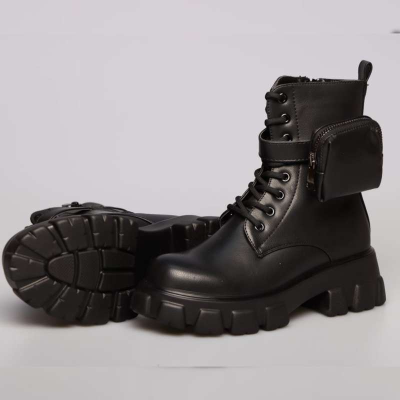 Chunky Pocket Platform Boots