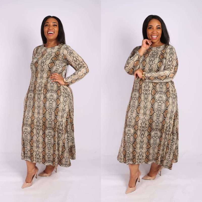 Snake Print Maxi Dress
