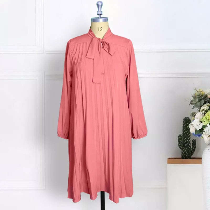 Plus Size Pleated Dress