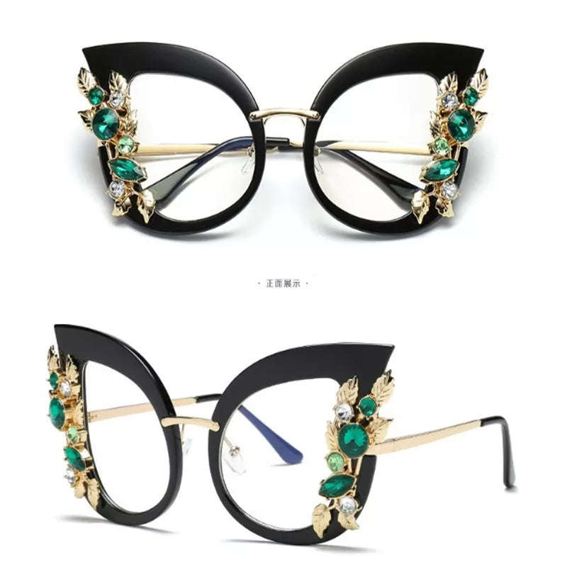 Flower Rhinestone Sunglas