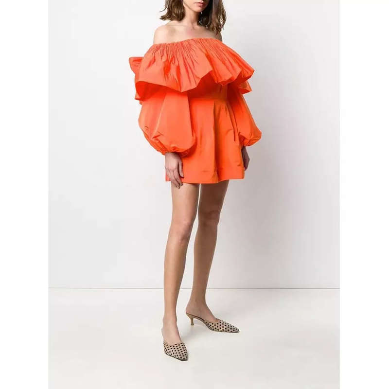Sexy Ruffles Slash Neck Jumpsuit