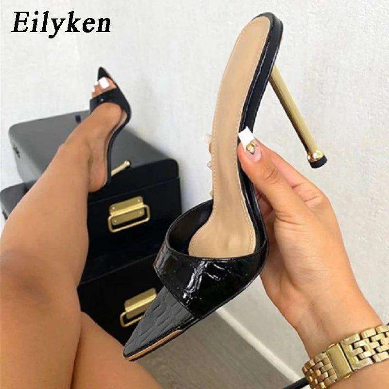 flip flops snick print Pointed toe shoes - PINK / 3