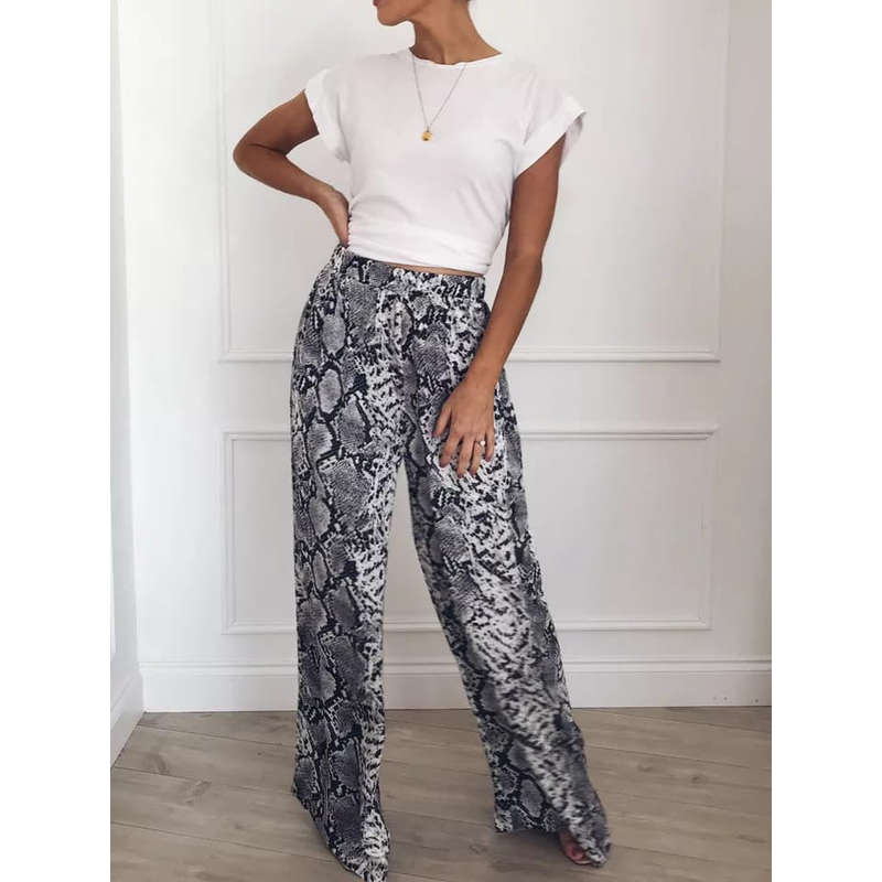 Wide Leg Printed Pant