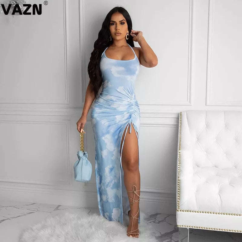 Sexy Halter Off Shoulder Backless Dress
