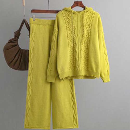 Solid Color Hooded Set