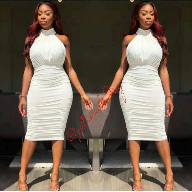 Open Back Mini Bodycon Dress 