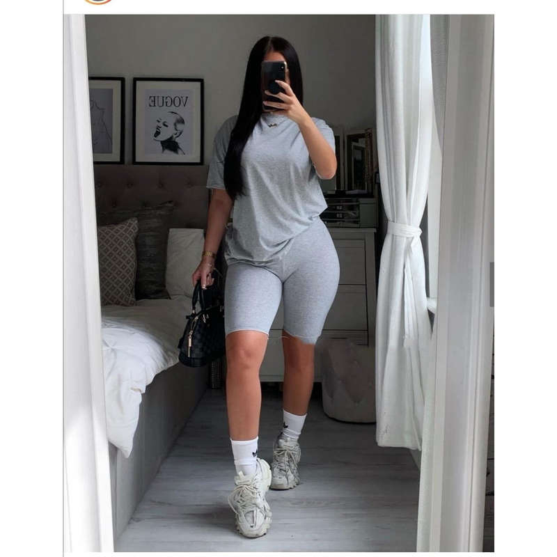 Weakened Vibe Short Set - GRAY / S