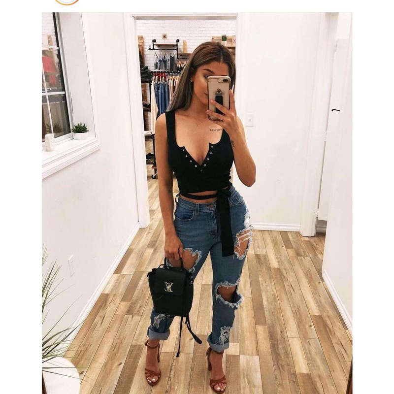 Wrap around V-Neck Crop Top 