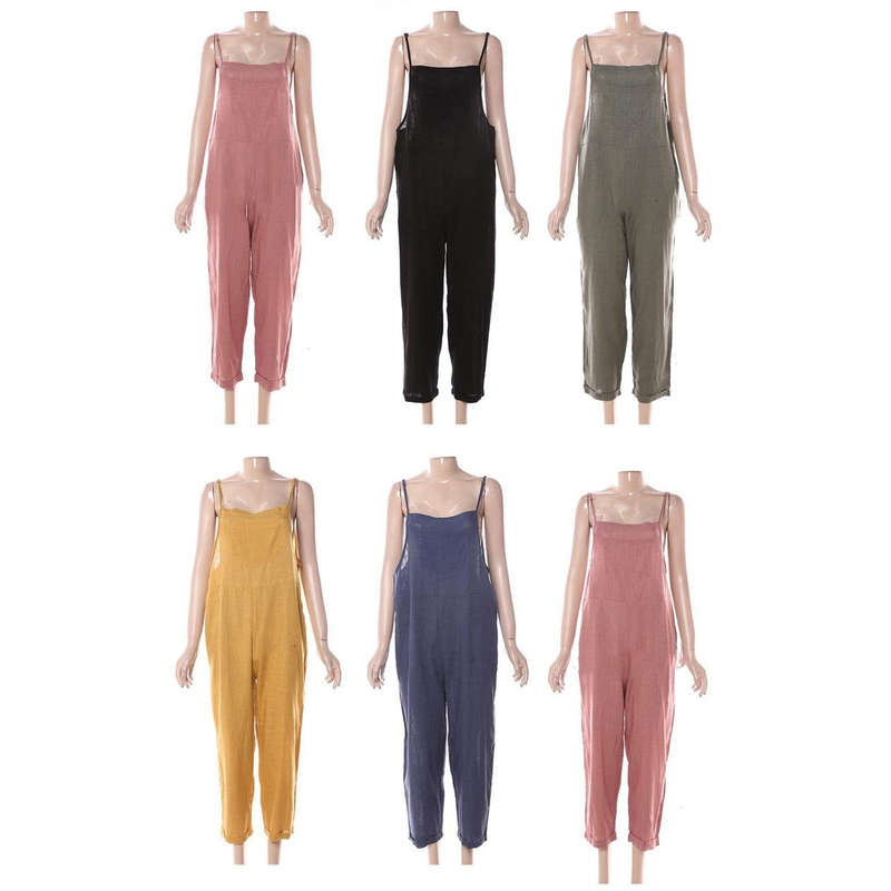 Casual Jumpsuit - GREEN / M
