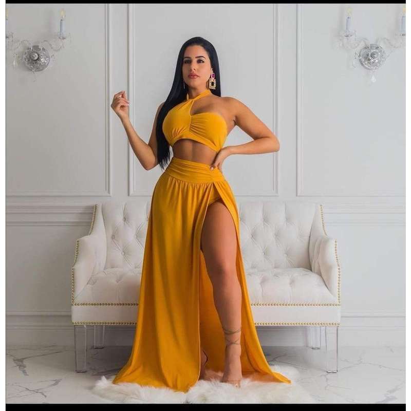 Serina Bikini Set - YELLOW / XXL