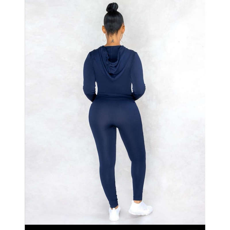 Zipper Tracksuit Set - GREEN / XL