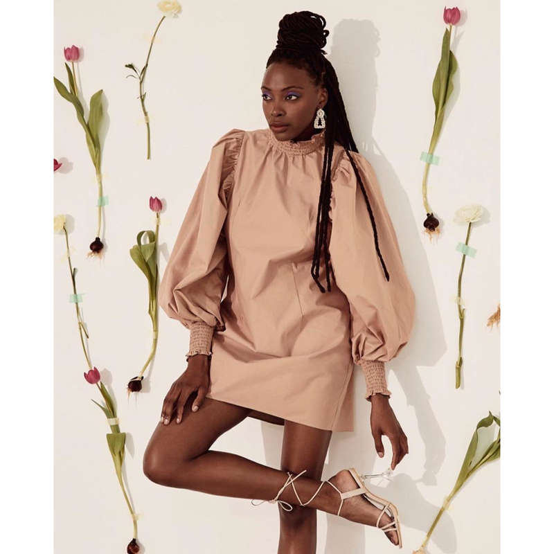 Puff Sleeve Mini Dress 