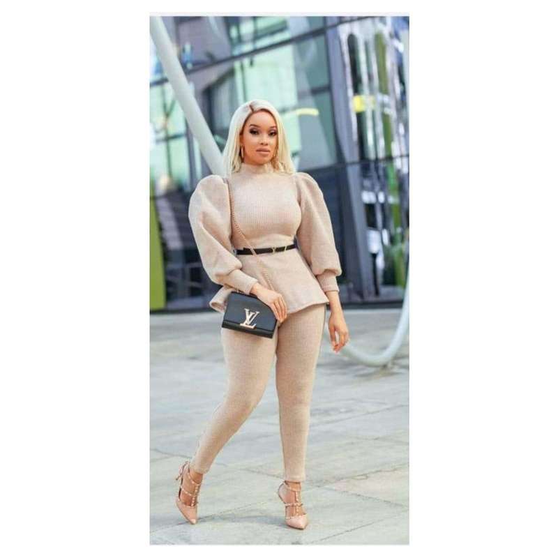 Lantern Sleeve Waist Belt Ruffles Chic Sets