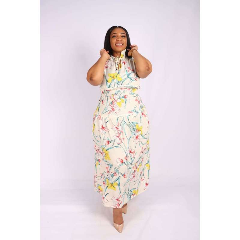 Sleeveless Floral Maxi Dress 