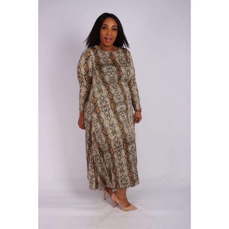 Snake Print Maxi Dress