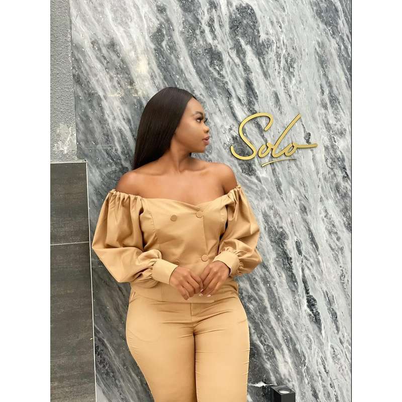 Off Shoulder Formal Suit