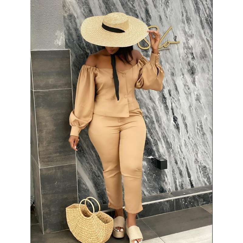Off Shoulder Formal Suit