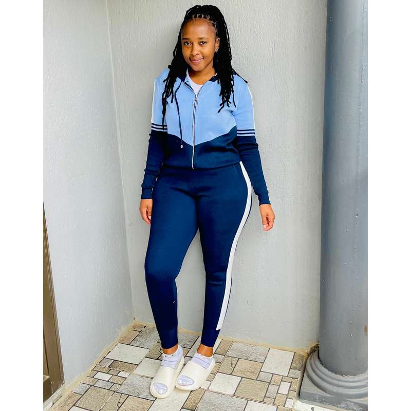 Knit Winter Hooded Zipper Two-piece Set