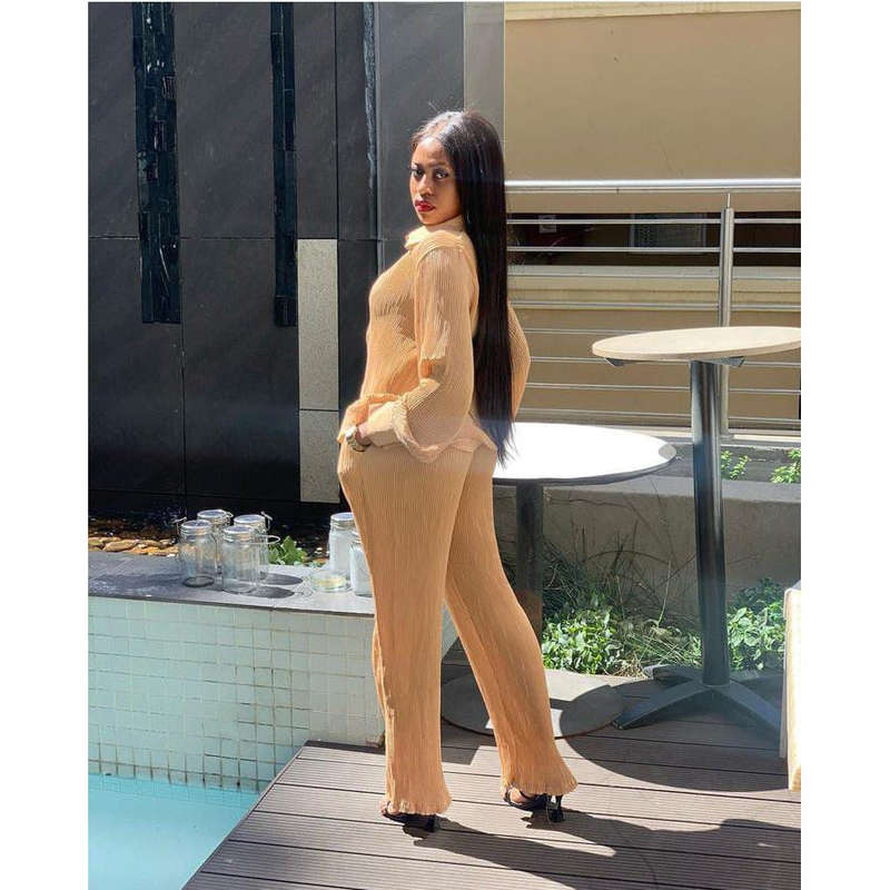 Pleated Shirt & Trousers Two Piece Sets