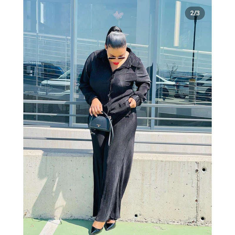 Pleated Shirt & Trousers Two Piece Sets