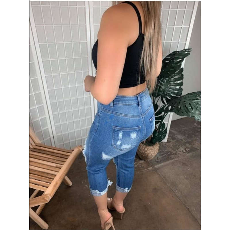 Solid Color Crop Top - LIGHT BLUE / L