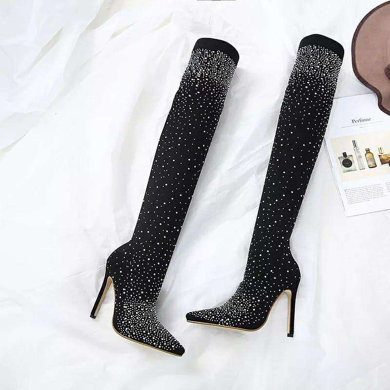 High Thigh Sock Boots
