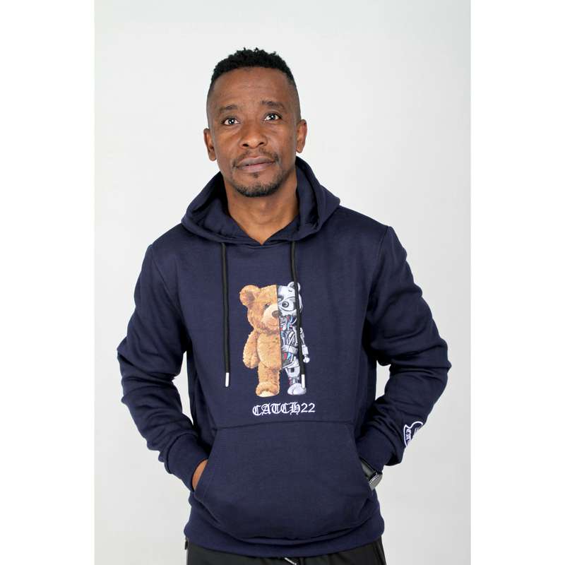 Hooded Print Sweater Men's Top