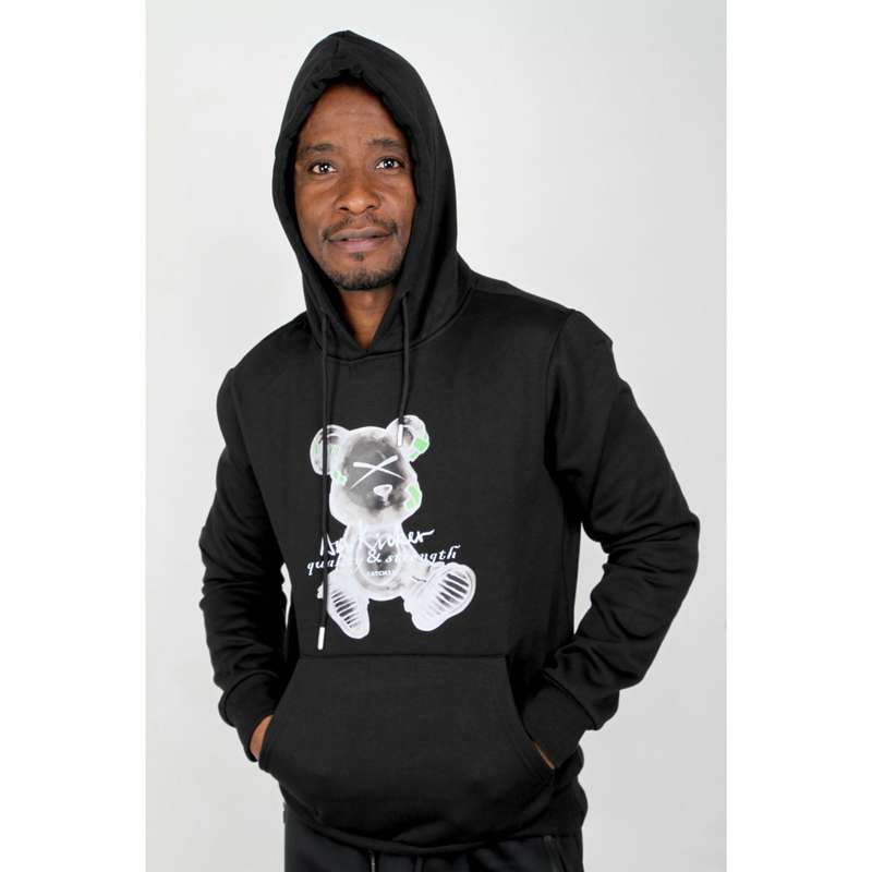 Hooded Print Sweater Men's Top