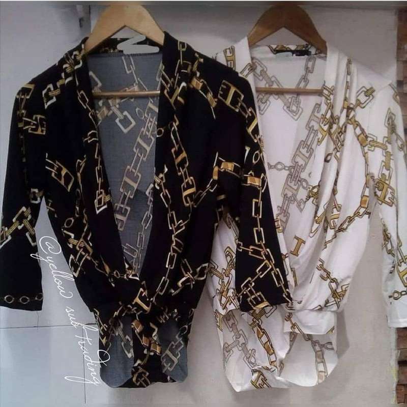 Chain print Bodysuit - WHITE / 38