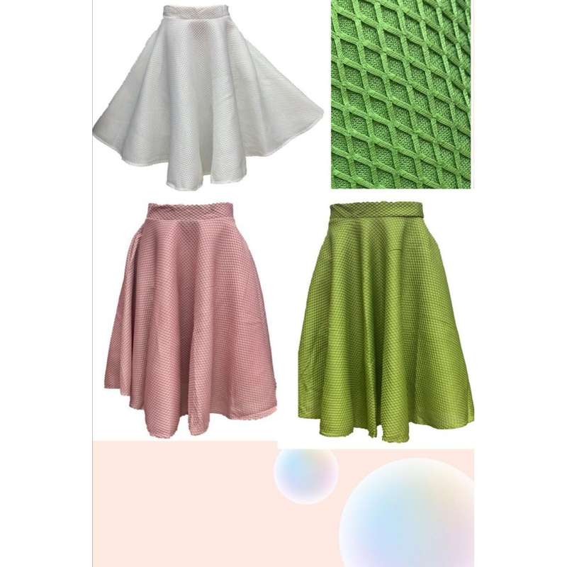 Hollow Out Mid-Calf Length Umbrella Skirt