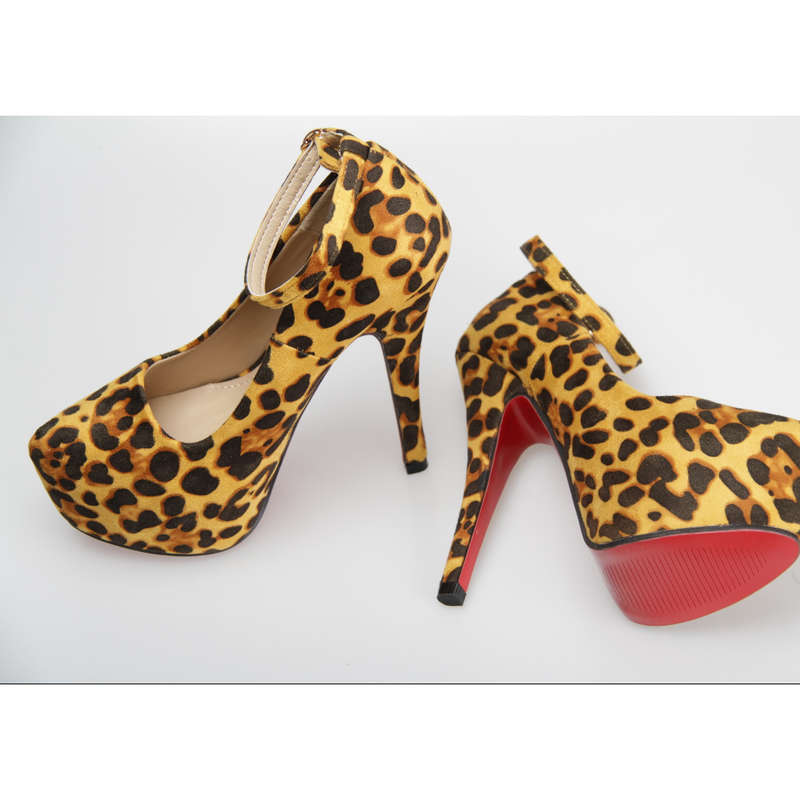LEOPARD HIGH HEEL - YELLOW / 3
